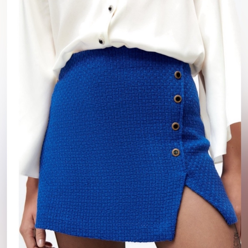 ZARA Texture Weave Mini Skirt